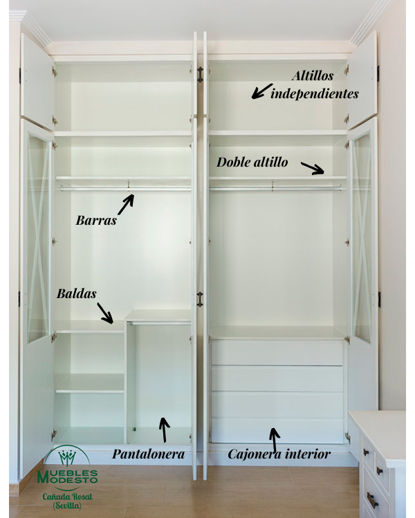 Como configurar un armario empotrado y ordenarlo - Muebles Modesto